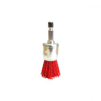 Josco 25mm Spindle-Mounted Crimped Abrasive Nylon Cup Brush