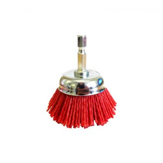 Josco 50mm Spindle-Mounted Crimped Abrasive Nylon Cup Brush