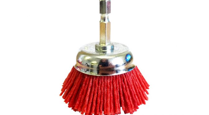 Josco 50mm Spindle-Mounted Crimped Abrasive Nylon Cup Brush
