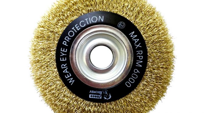 Brumby 150mm x 20mm Crimped Multi-Bore Wheel Brush