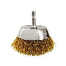Brumby 75mm Spindle-Mounted Crimped Cup Brush