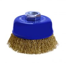 Tomcat 75mm Brass Coated High Carbon Steel Wire Cup Brush