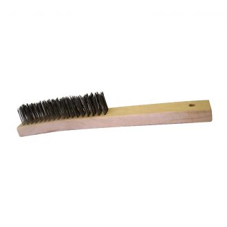 Josco 4 Row Stainless Steel Hand Brush Long Handle